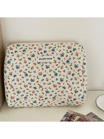 Cosbai Vintage Blossom Travel Organizer with floral pattern and multiple