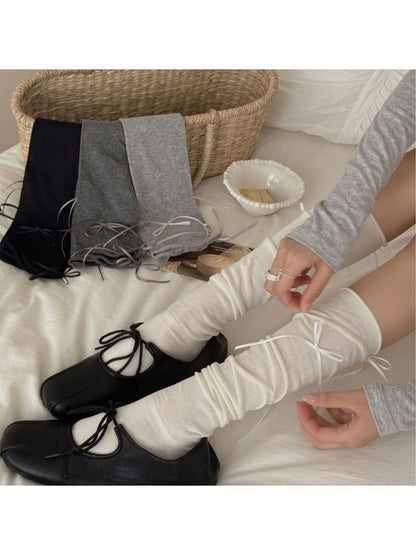 Rufia - Sweet Bow Detail Mid-Calf Slouch Socks