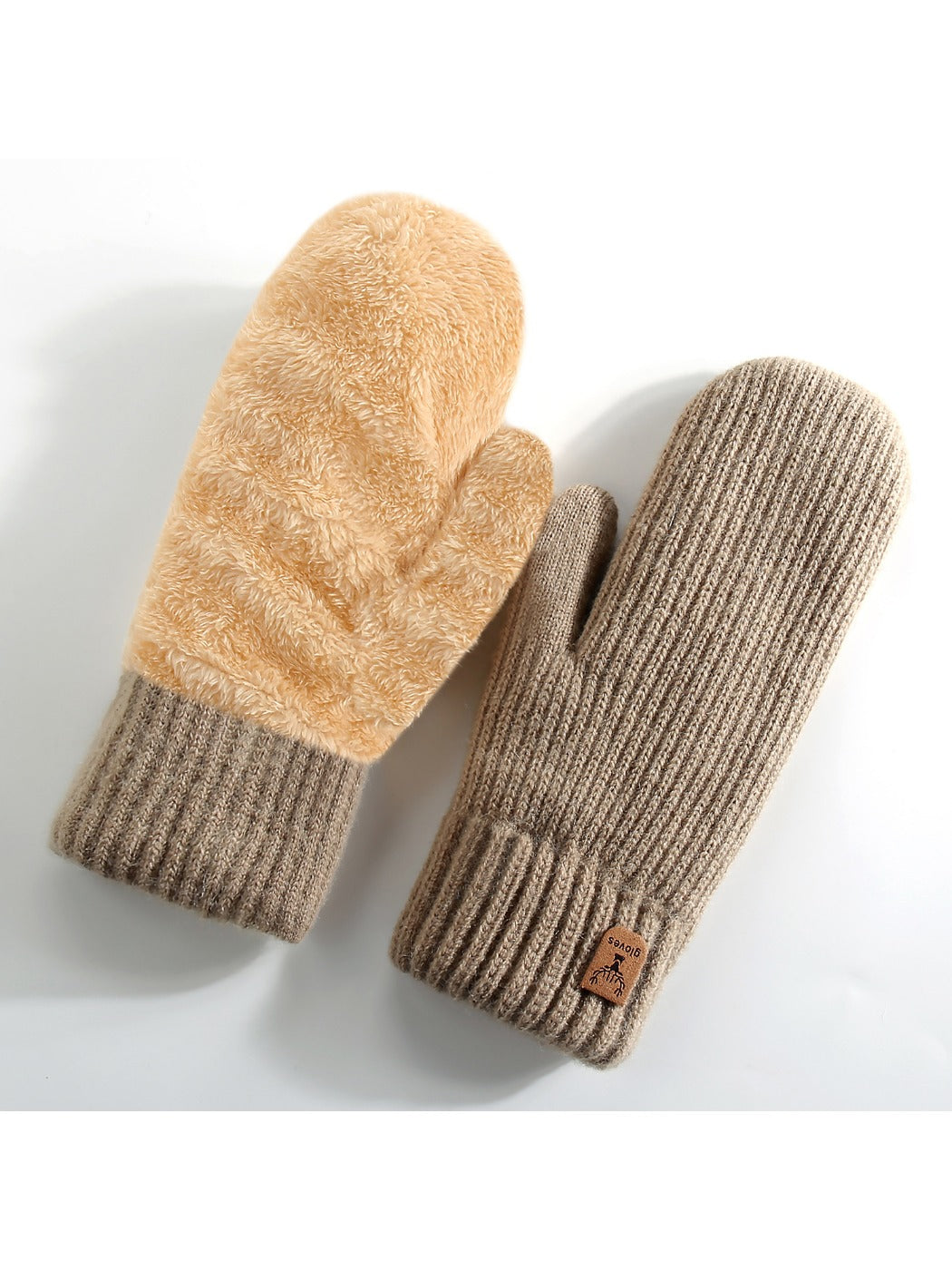 Gloving - Double-Layer Knitted Mittens