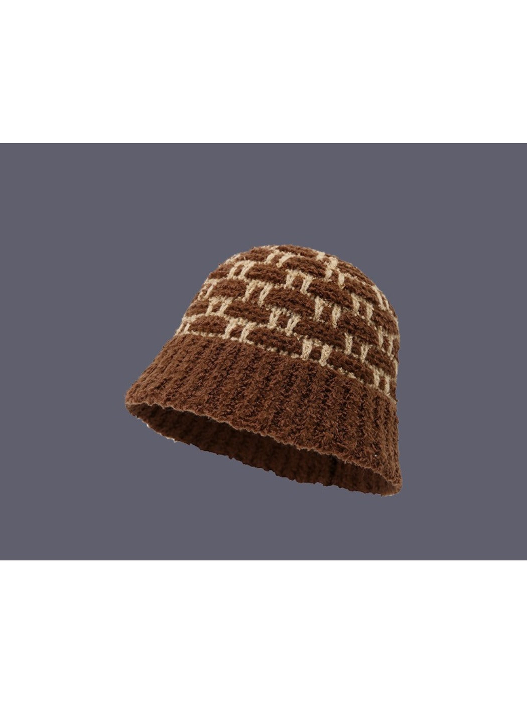 Haila - Winter Diamond Knitted Bucket Hat