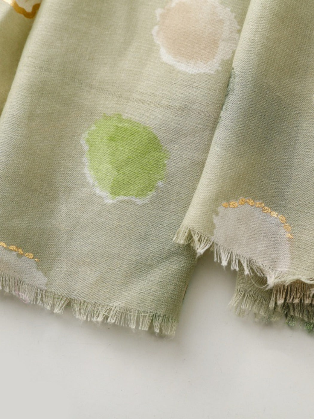 Scarvii - Light Airy Colorful Polka Dot Oversized Scarf