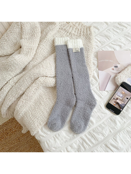 Rufia - Plush Striped Sleep Socks