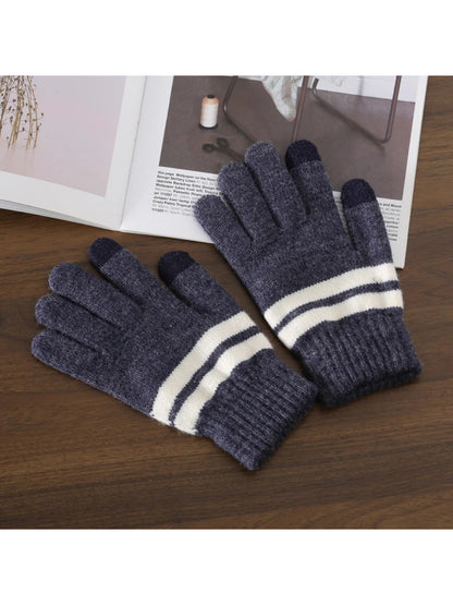 Gloving - Striped Knit Winter Gloves