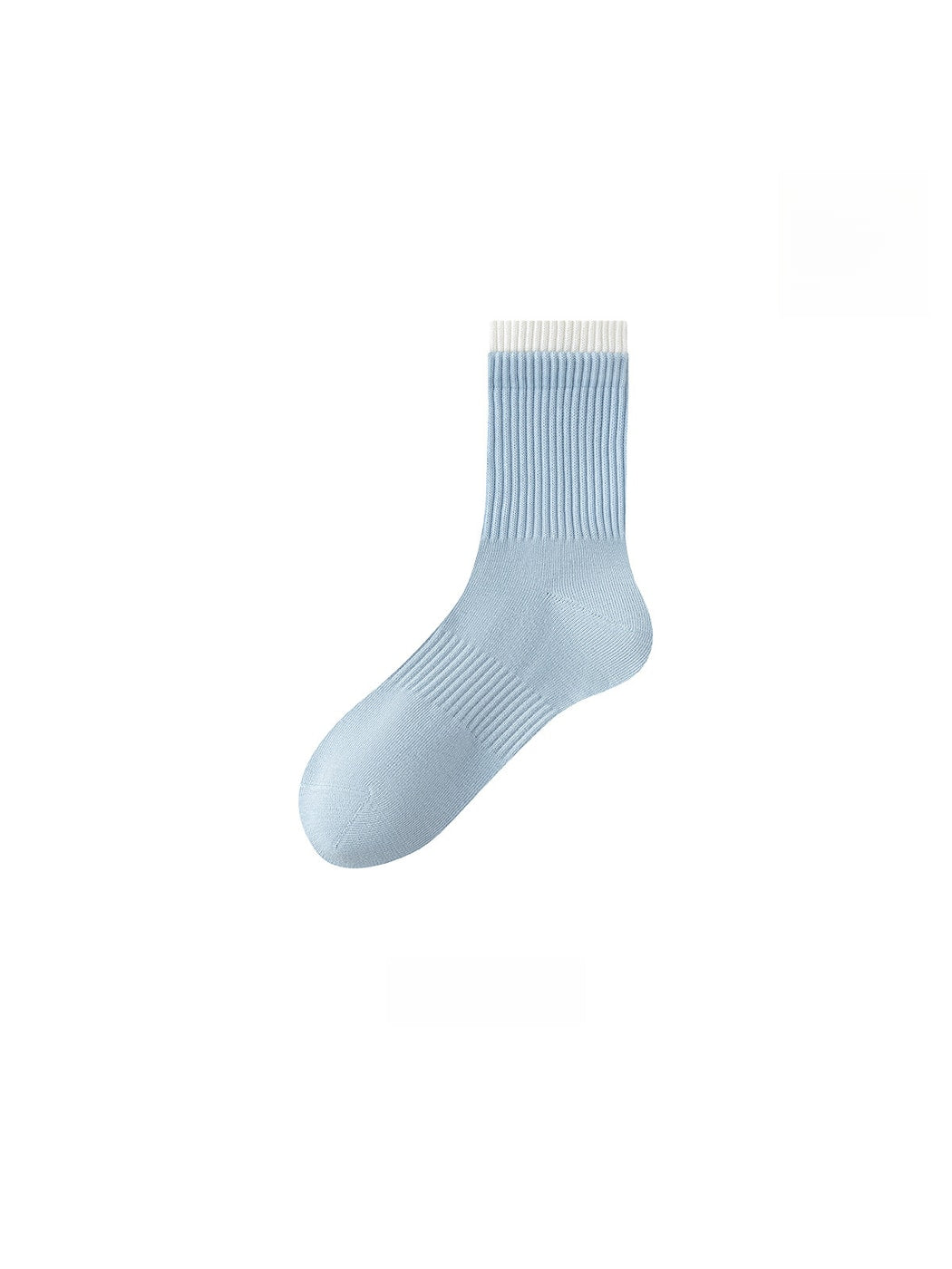 Rufia - Colorblock Double Cuff Casual Crew Socks