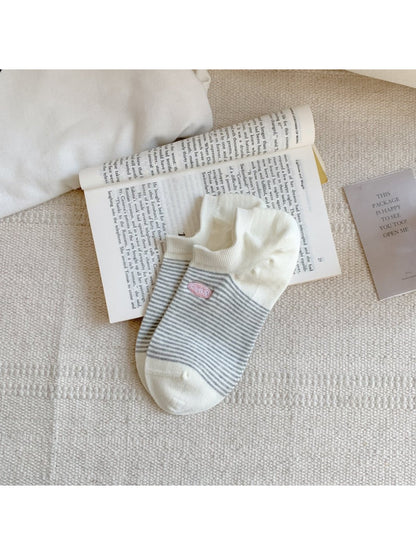 Rufia - Cute Patch Stripe No-Show Socks product image 6
