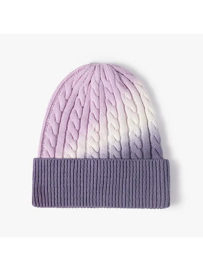 Haila - Gradient Cable Cuffed Knit Beanie