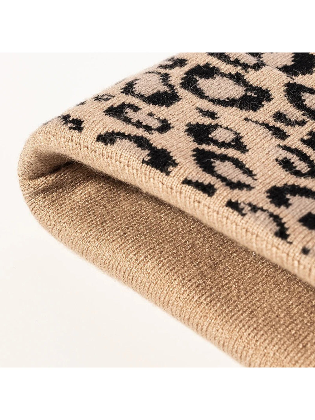 Haila - Leopard Print Cuffed Beanie
