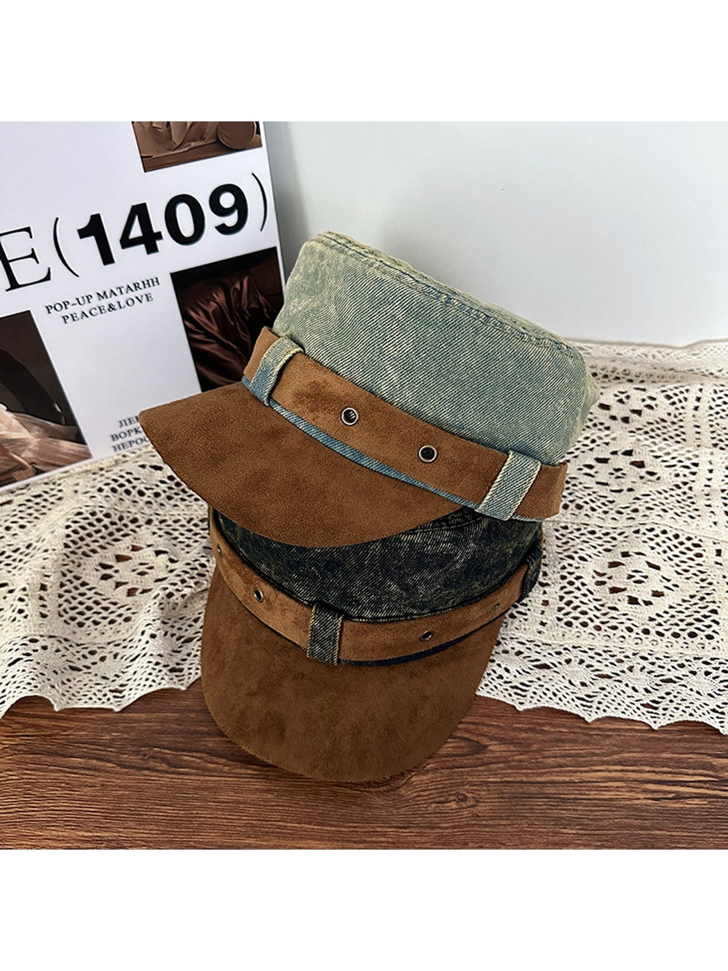 Haila - Vintage Distressed Flat Top Baseball Cap