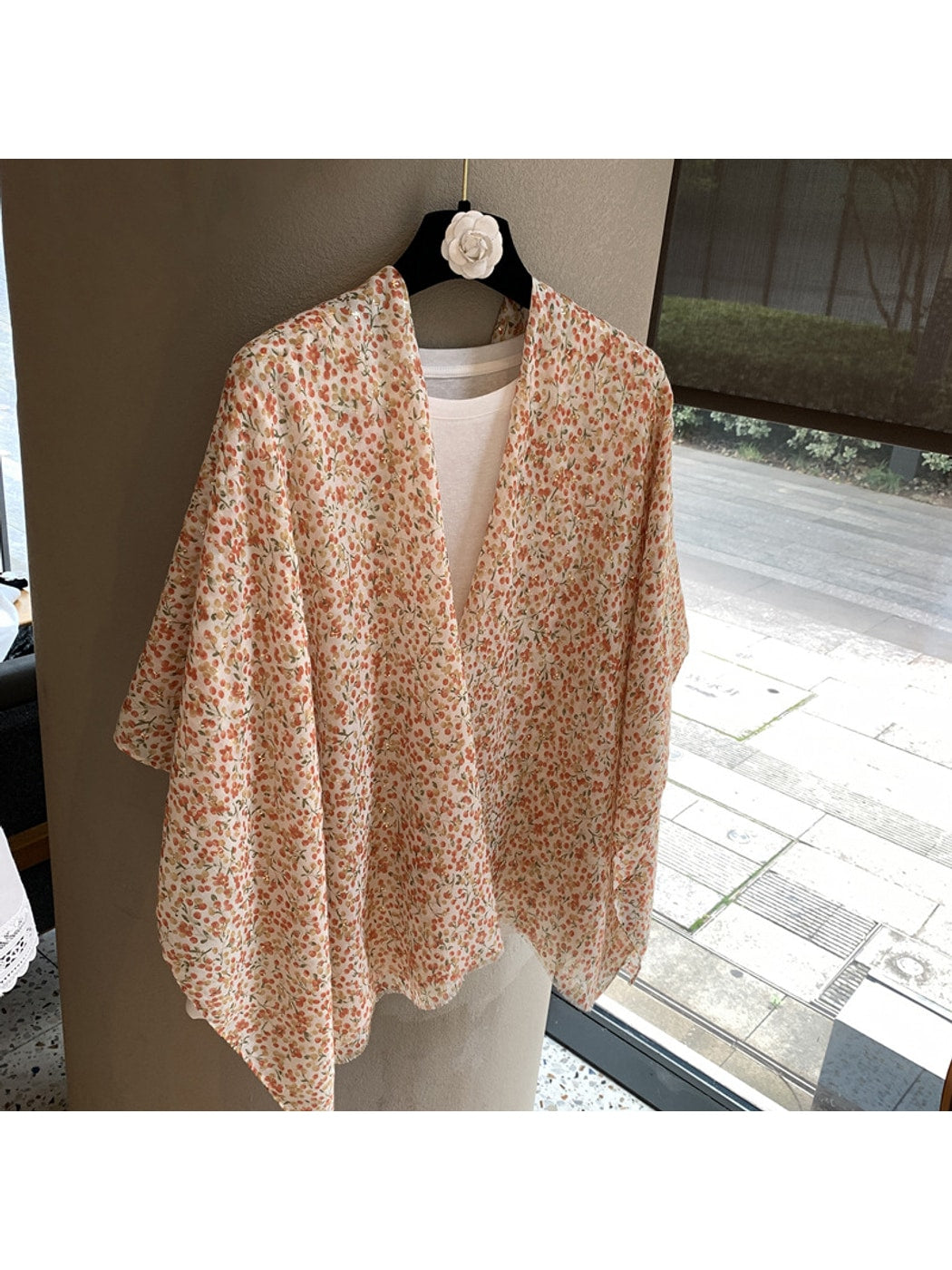 Scarvii - Ditsy Floral Long Layering Shawl Scarf