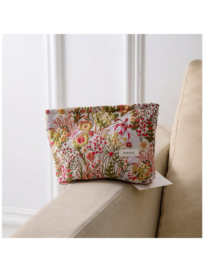 Cosbai - Fresh Floral Makeup Storage Cosmetic Pouch