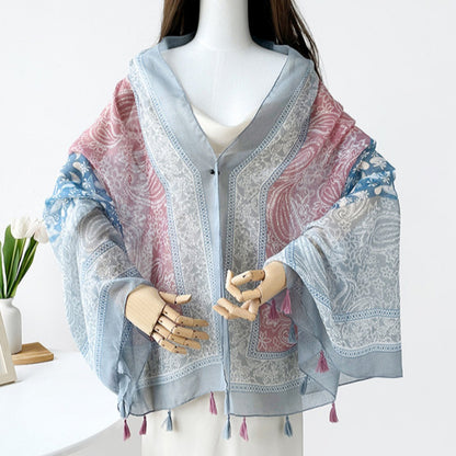 Scarvii - Boho Summer Shawl Scarf With Fringe - 6 Patterns