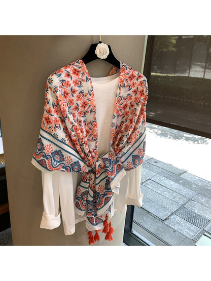 Scarvii - Elegant Printed Layering Women's Shawl