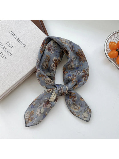 Scarvii - Vintage Print Square Scarf