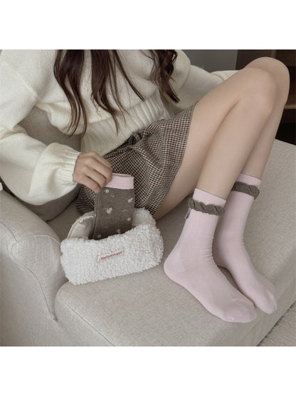 Rufia - Sweet Blossom Knit Crew Socks