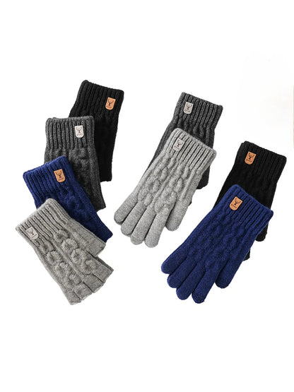 Gloving - Cable-Knit Ribbed Cuff Gloves