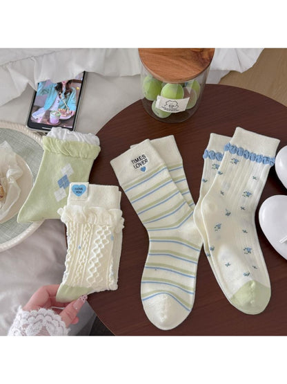 Rufia - Fresh Style Printed Crew Socks