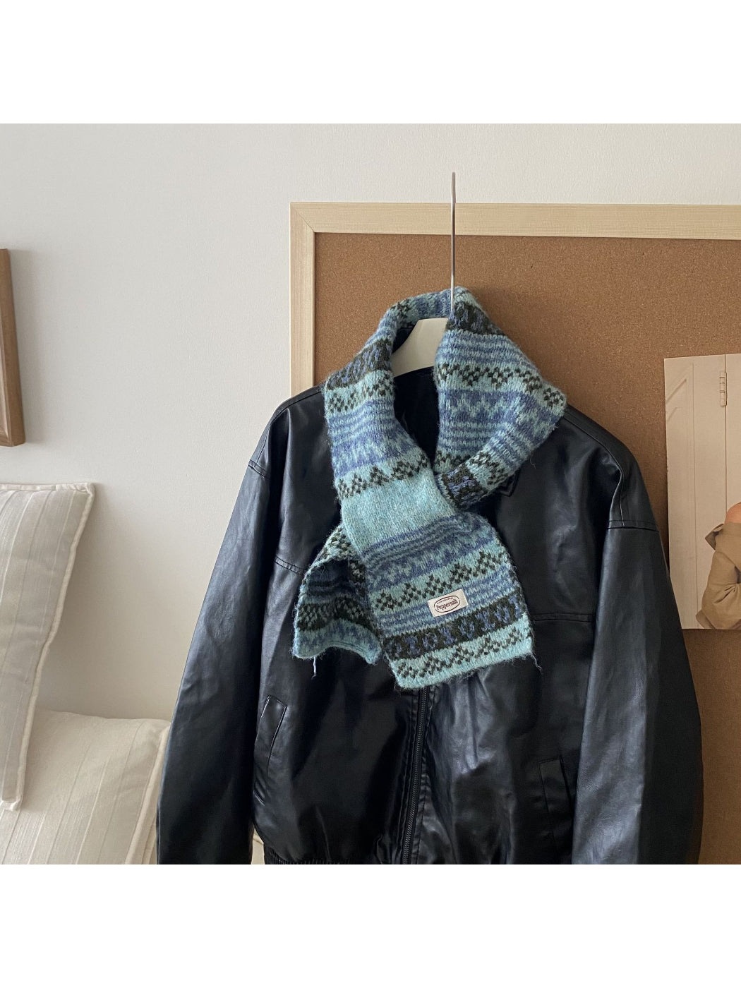 Scarvii - Fair Isle Knit Short Scarf