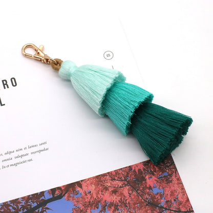 Koco Rope Tassel Keychain showing tassel detail