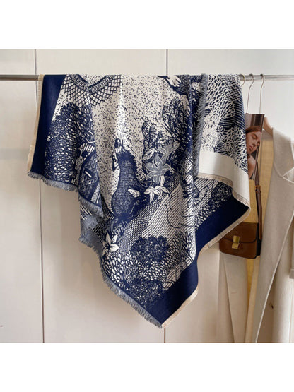 Scarvii - Botanical Scene Reversible Scarf
