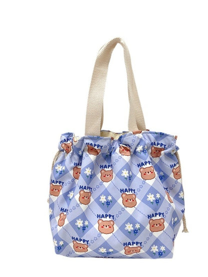 Cosbai cartoon small tote bag showing front cartoon print clearly