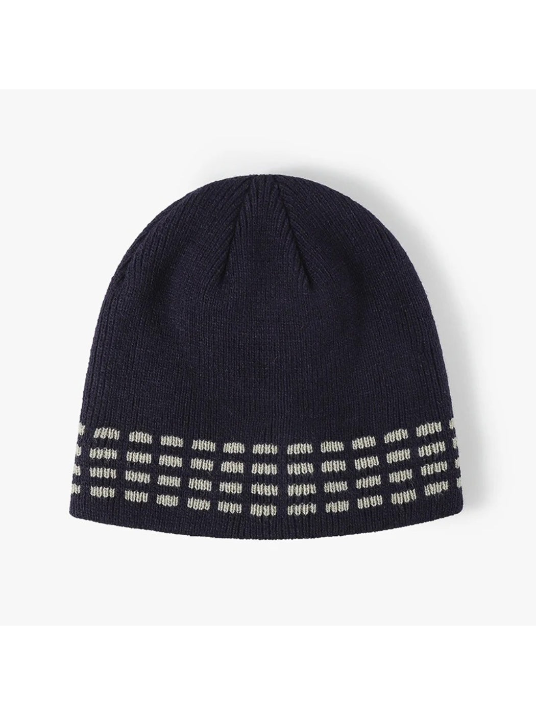 Haila - Contrast Dash Fleece-Lined Knit Beanie