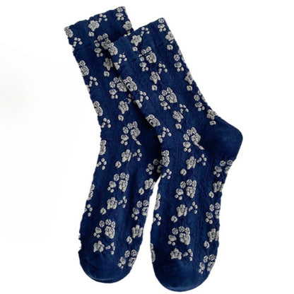 Rufia - Women's Floral Print Mid-Calf Socks - Vintage & Classic
