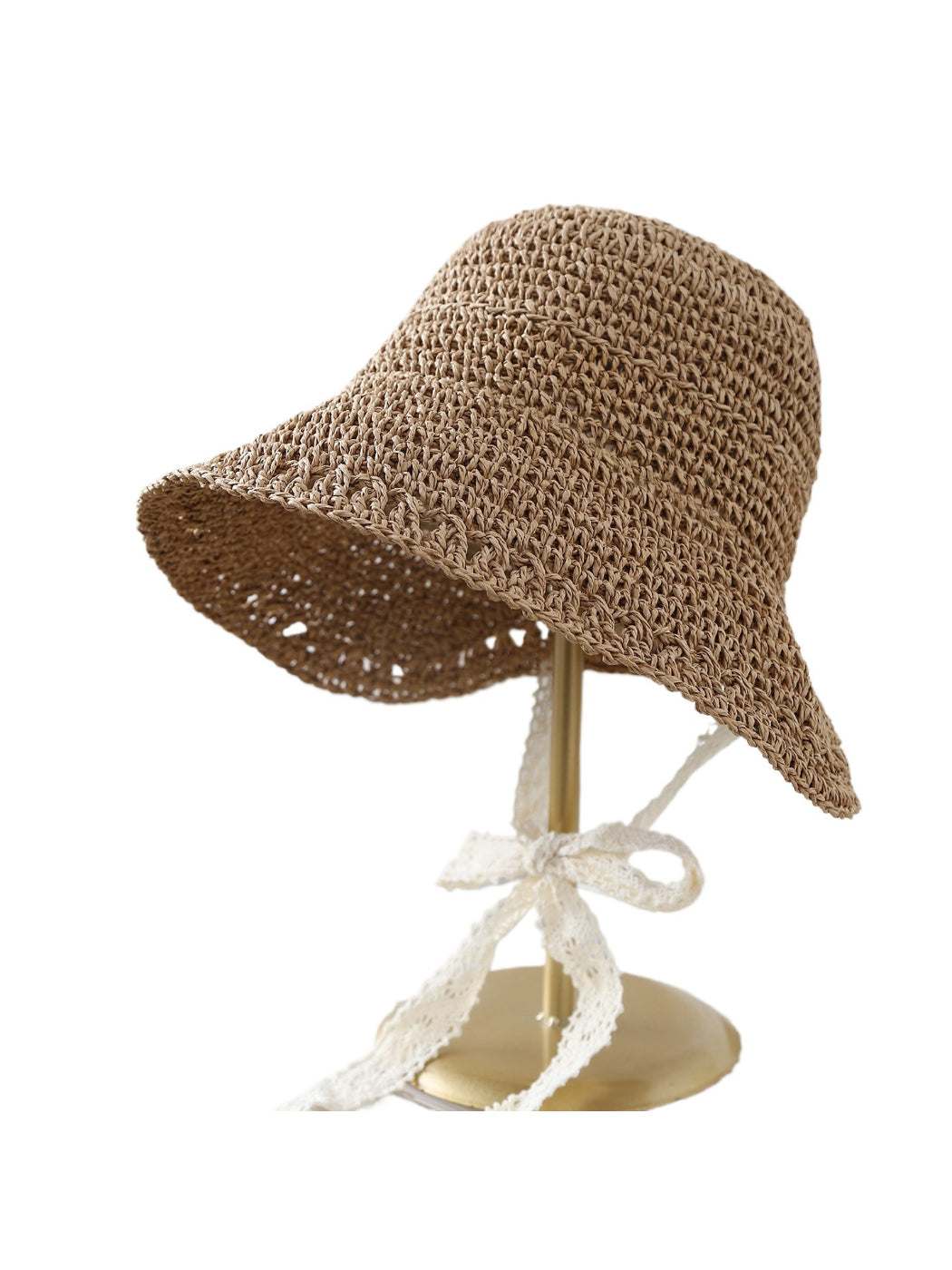 Lightweight Crochet Detail Bucket Hat