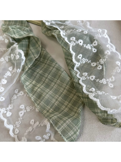 Scarvii - Fresh Floral Pattern Lace Scarf