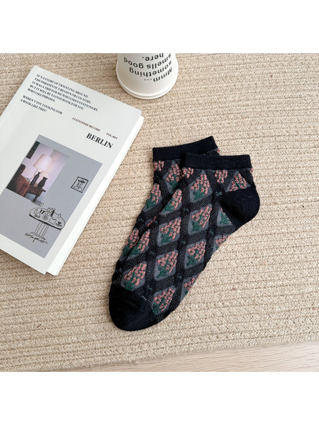 Rufia - Retro Floral Knit Ankle Socks product image 5