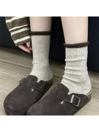 Rufia - Contrast Trim Crew Socks