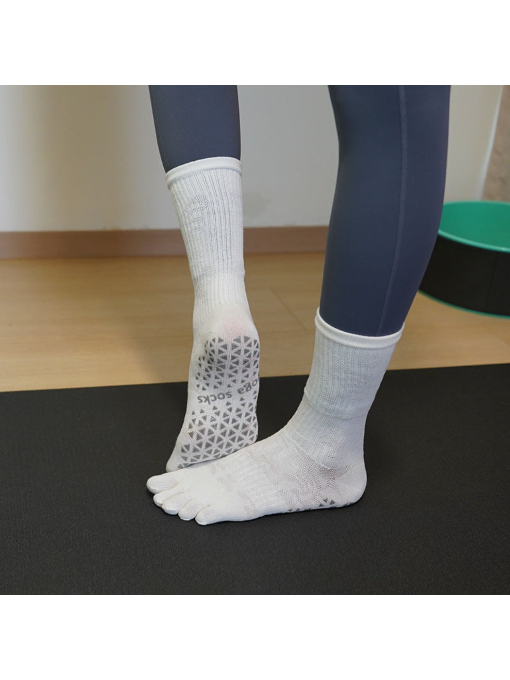 Rufia - Pattern Grip Long Five-Toe Training Socks