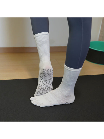 Rufia - Pattern Grip Long Five-Toe Training Socks