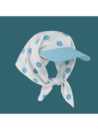Haila - Embroidered Floral Curved Brim Headscarf Cap
