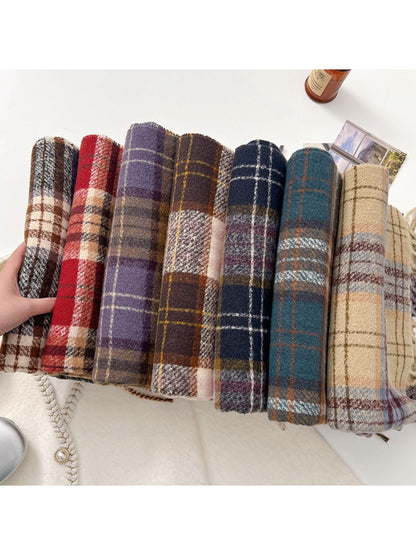 Scarvii - Classic Checkered Cozy Winter Scarf