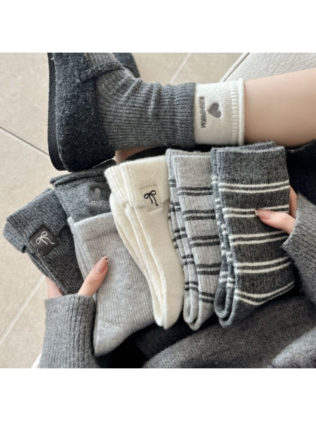 Rufia – Cozy Ribbed Crew Socks