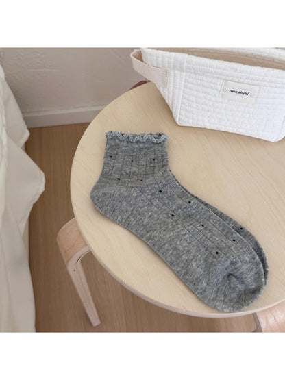 Rufia - Soft Dot Rib Knit Ankle Socks product image 6