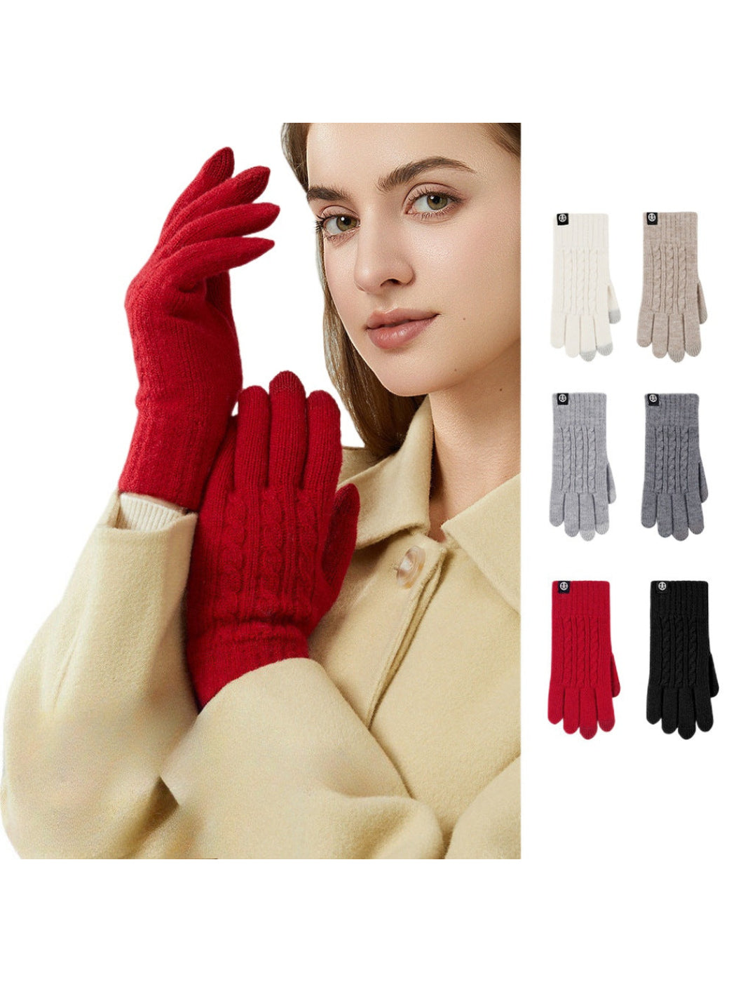 Gloving - Cable Knit Touchscreen Winter Gloves