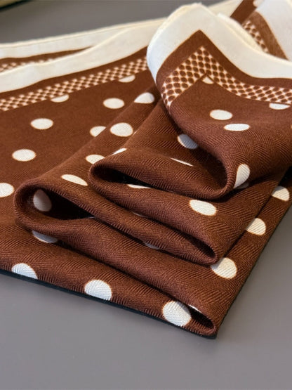 Scarvii - Square Scarf with Polka Dots – Classic & Stylish