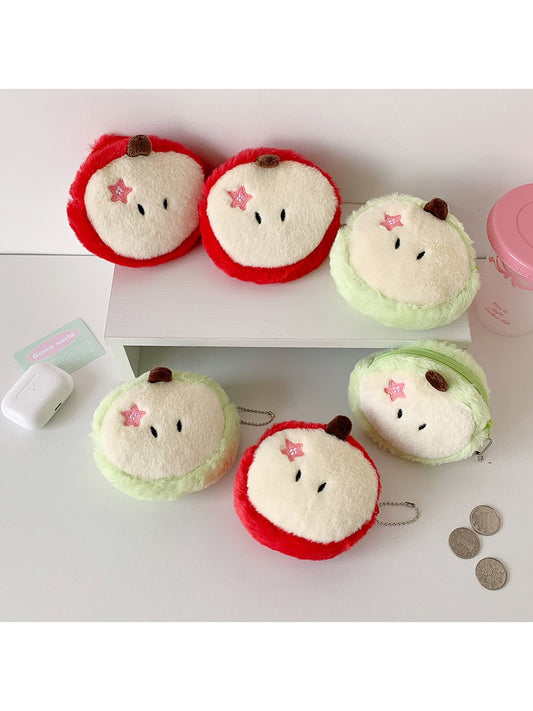 Cosbai Cartoon Apple Plush Charm Coin Purse Bag product image