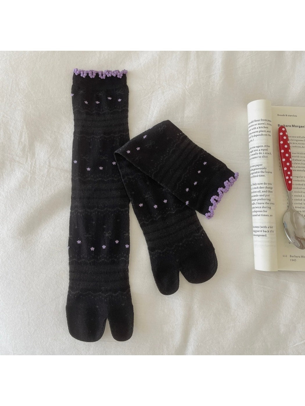 Rufia - Ruffle Trim Bow Socks