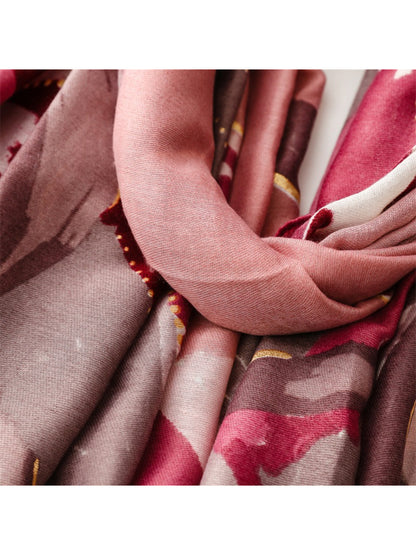 Scarvii - Abstract Botanical Brush Print Scarf