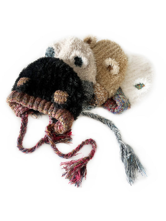 Haila - Cute Knitted Beanie with Braids & Cat-like Ears