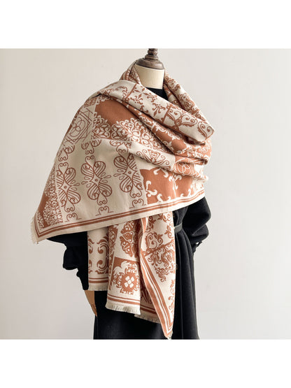Scarvii - Vintage Classic Palace Print Shawl & Scarf