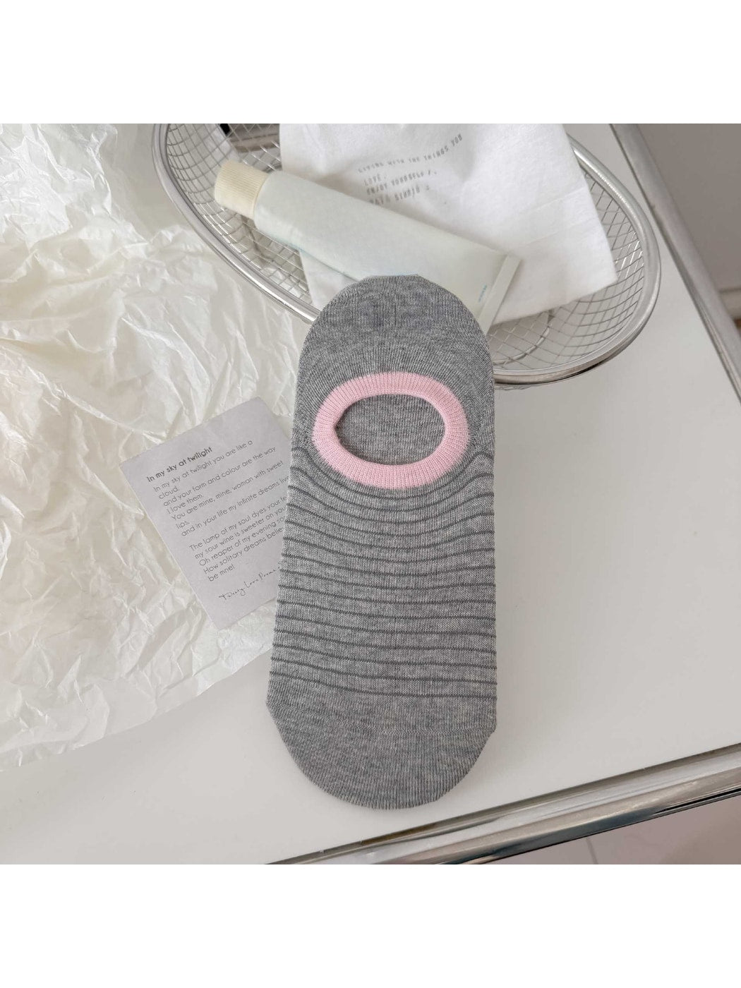 Rufia - Classic Decorative Striped Low Ankle Socks