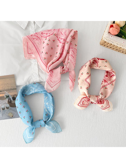 Scarvii Paisley Cherry Square Scarf