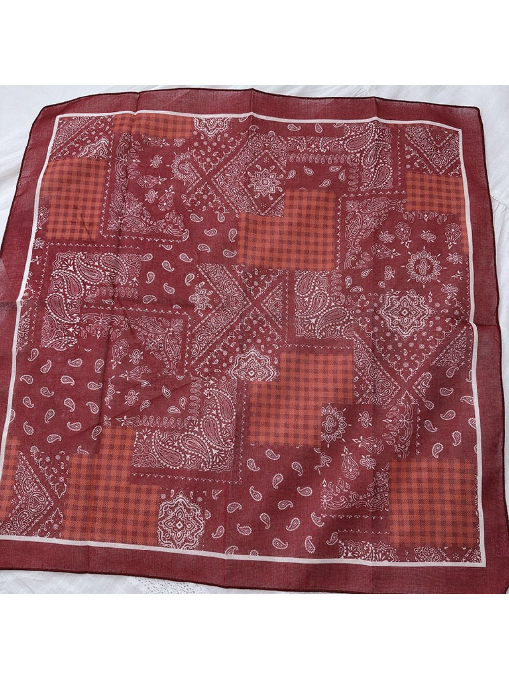 Scarvii - Vintage Paisley Square Neck Scarf
