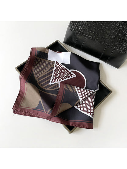 Scarvii - Abstract Geometric Print Square Scarf