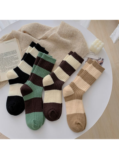 Rufia - Classic Wide Stripe Crew Socks