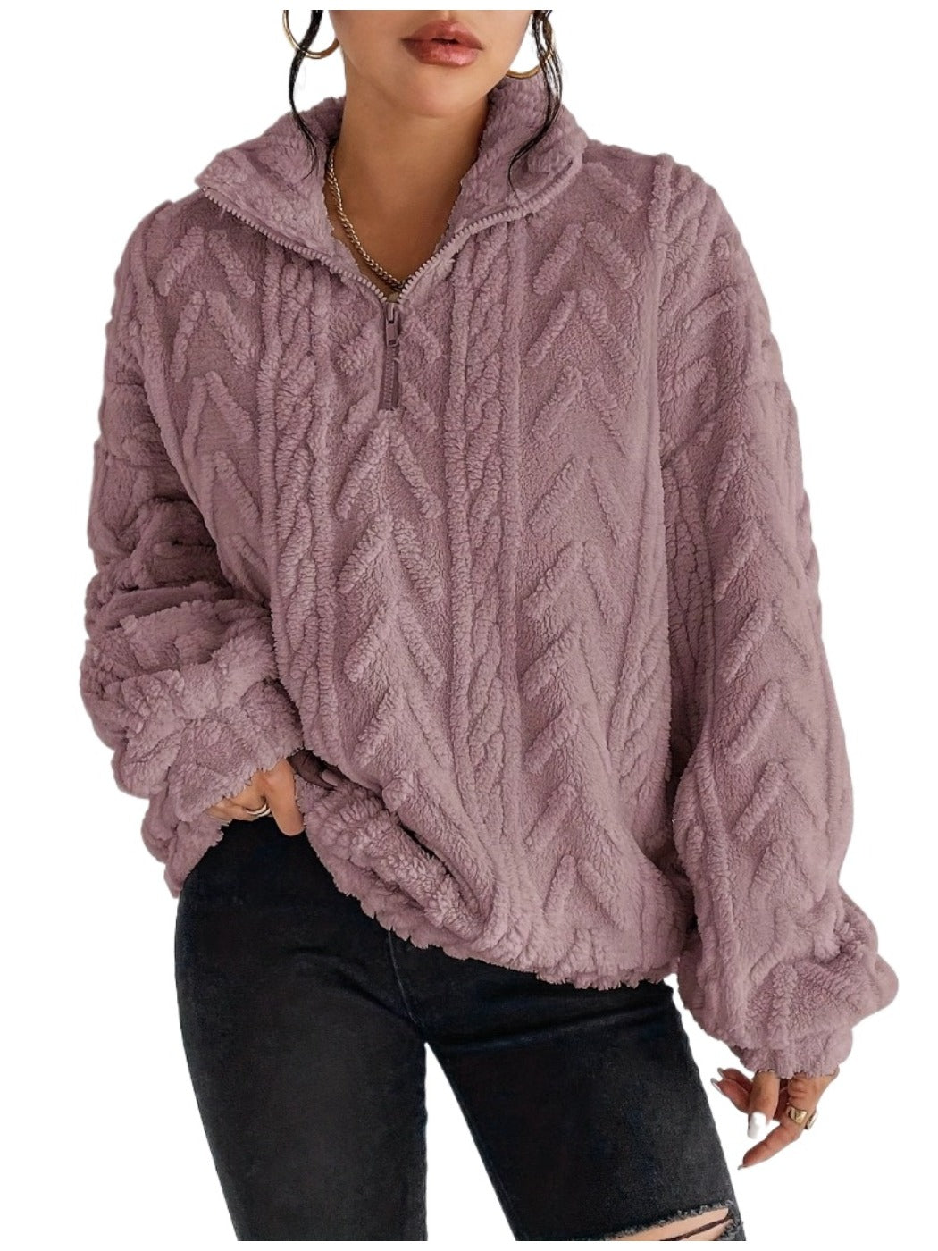 Crosa Casual Zip Pullover Sweatshirt for Women main product view