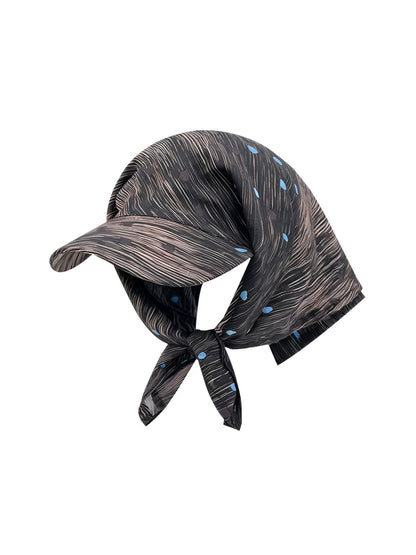 Haila - Polka Dots Curved Brim Headscarf Cap